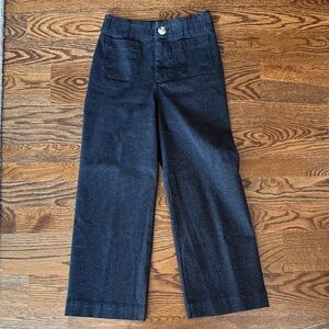 The Colette by Maeve for Anthropologie Midnight Blue with Silver Sparkle denim